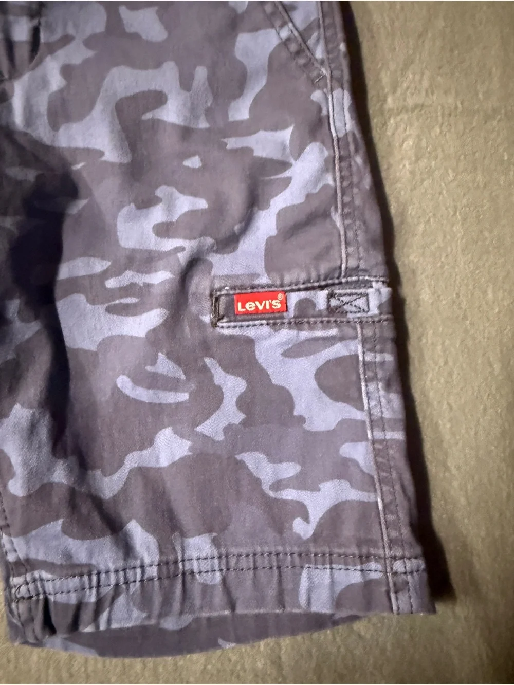 Levi's Boys Blue Camouflage Cargo Shorts
